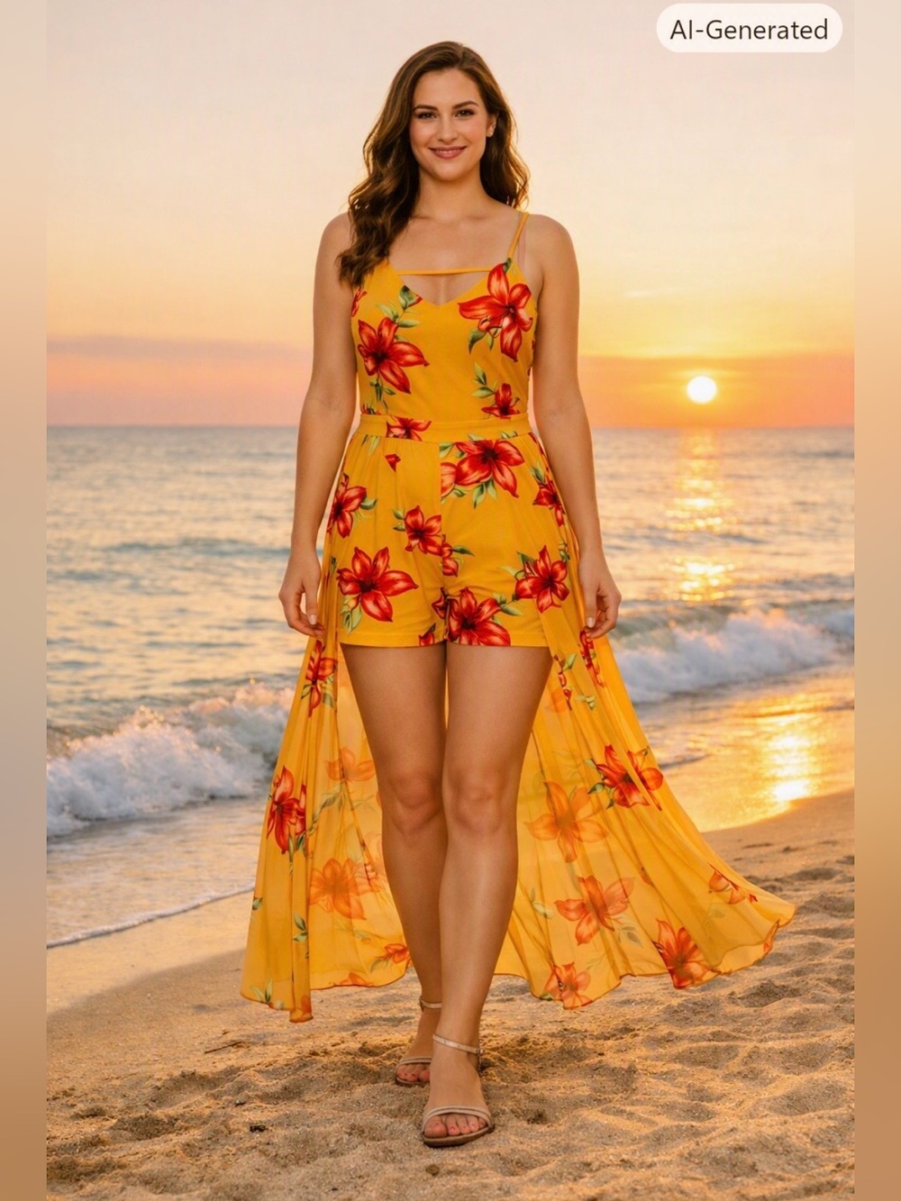 Vintage Guess Maxi Romper Skort/Romper/Dress